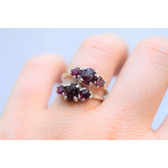 alternative engagement ring raw ruby jewelry for wife daughter natural r… - Picture 6 of 8